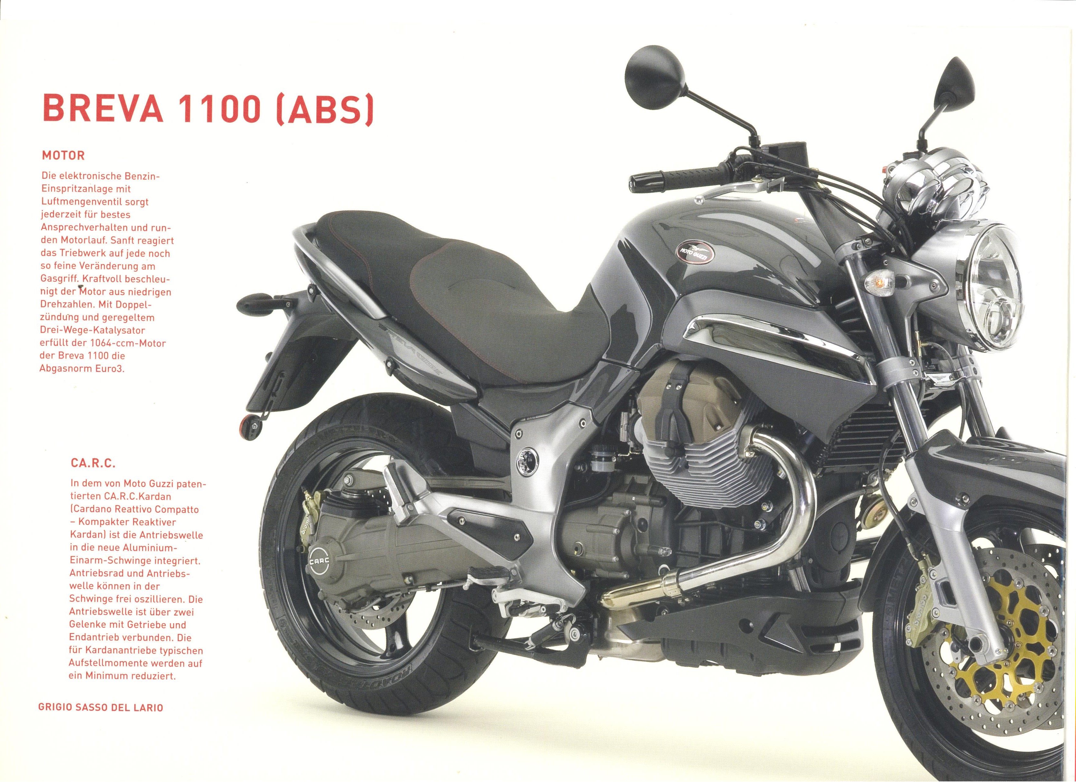 Moto Guzzi factory brochure: Breva 1100 ABS