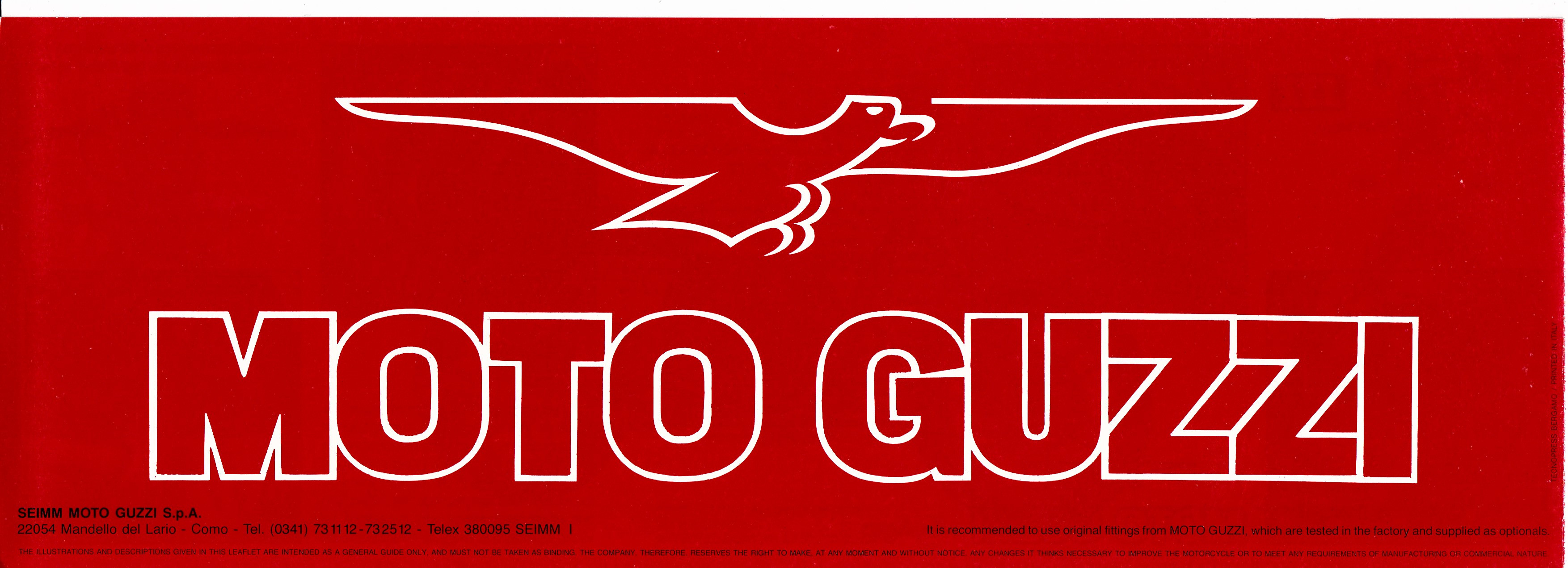 Brochure - Moto Guzzi V50 III (folded style brochure)