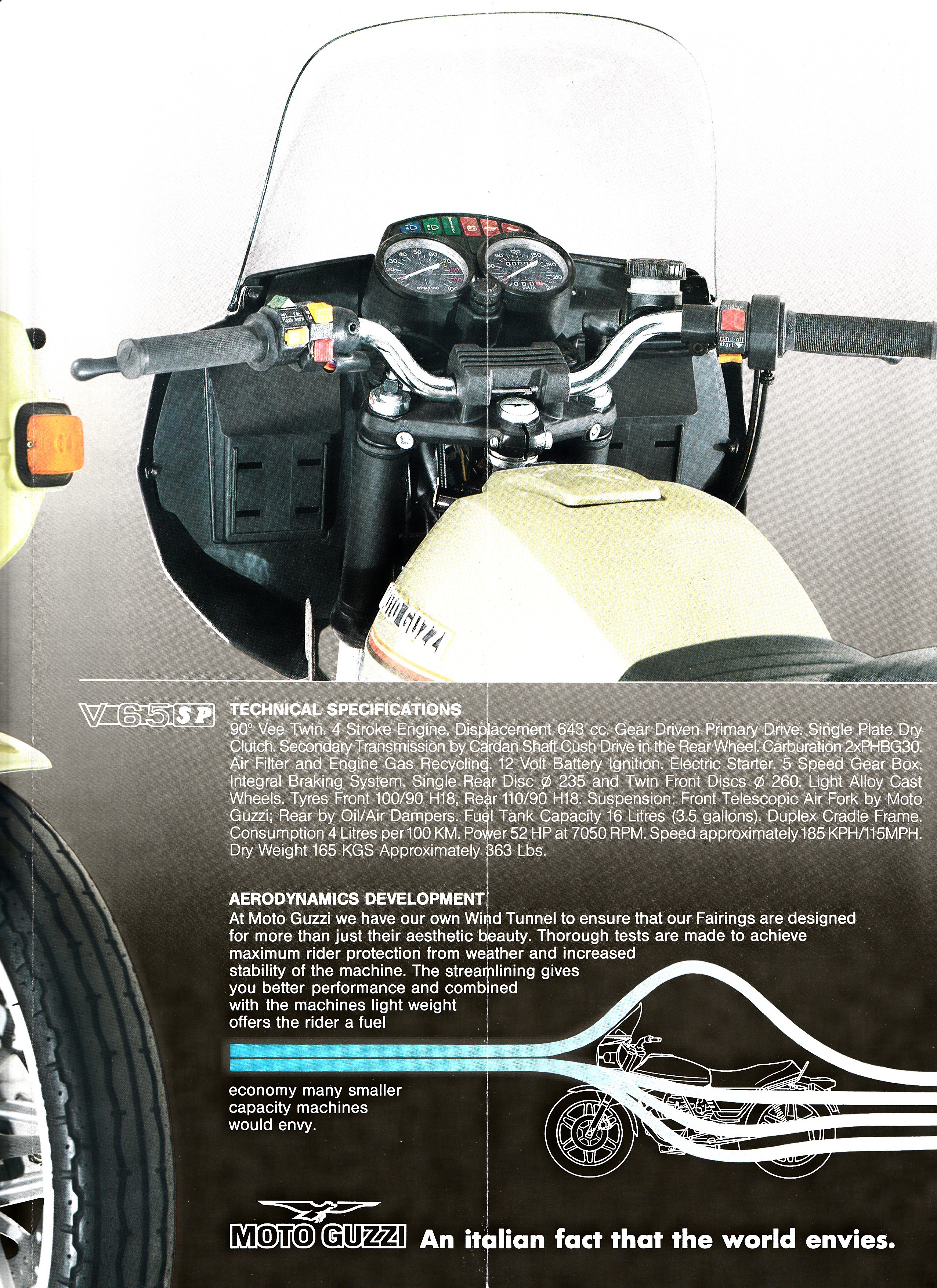 Brochure - Moto Guzzi V65 SP (folded style brochure)