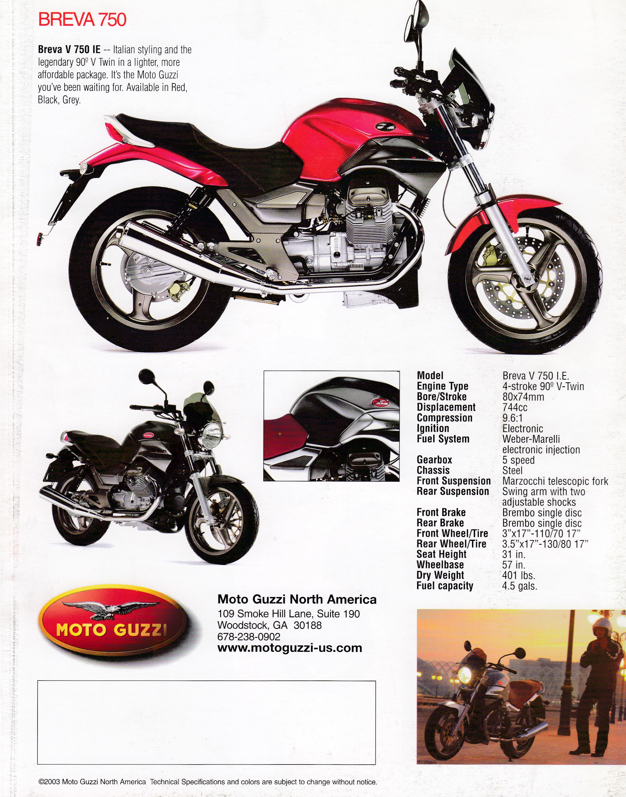 Moto Guzzi brochure: 2003