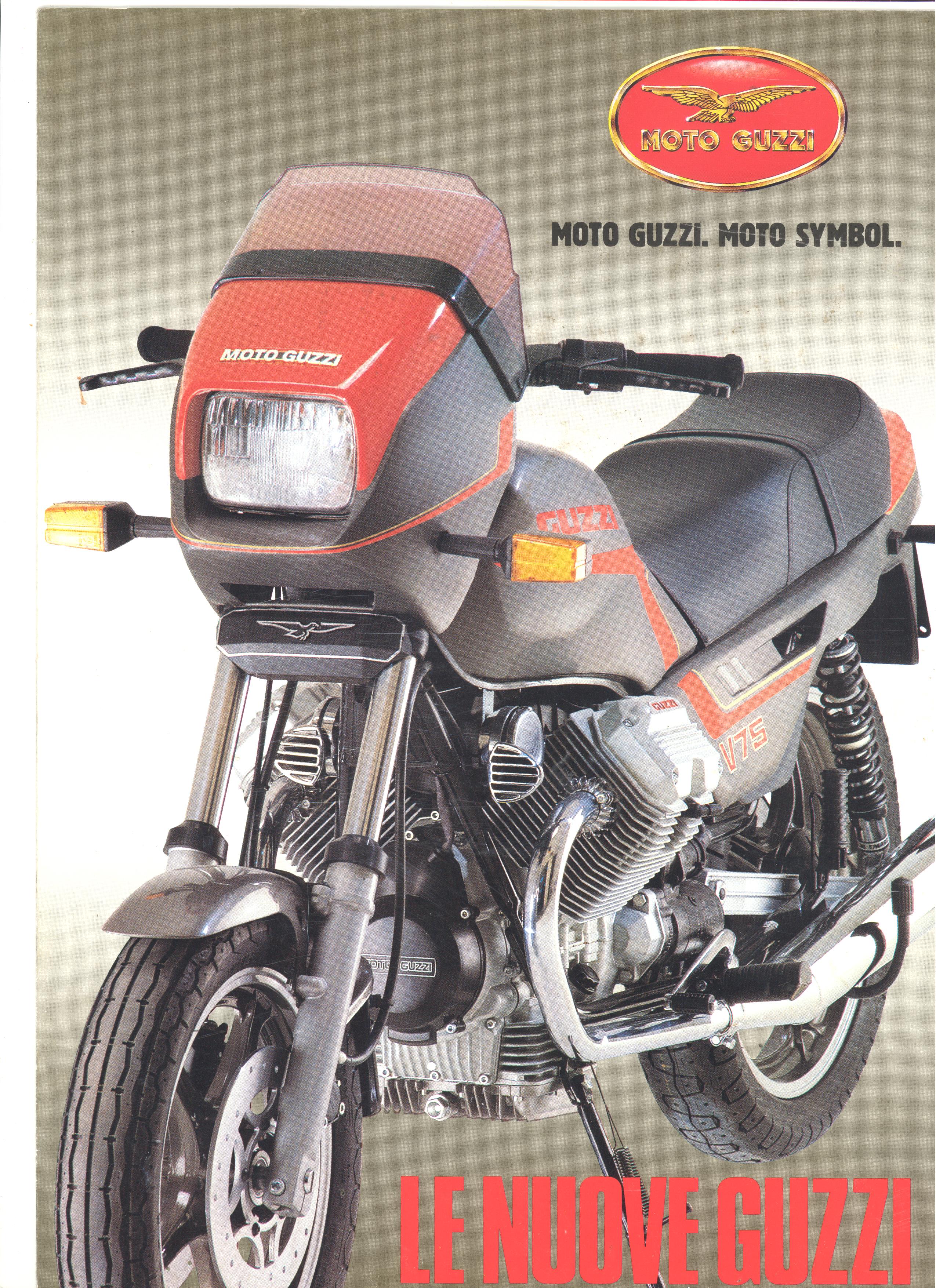 Moto Guzzi factory brochure: V75