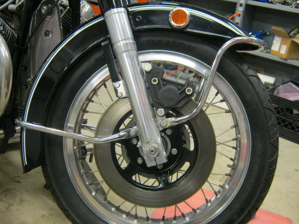 Disc brake fender stays.