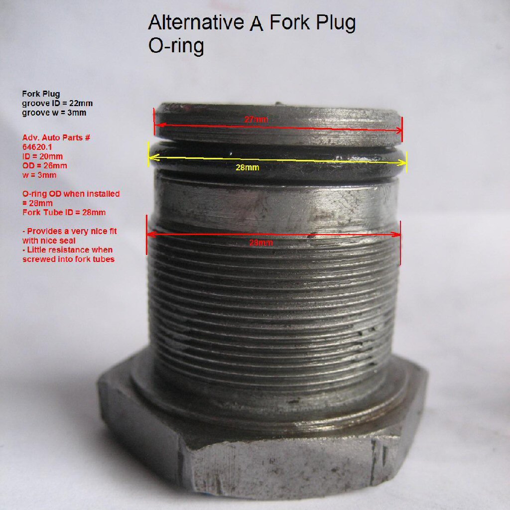 O-rings for the fork top plug (MG# 90706222).