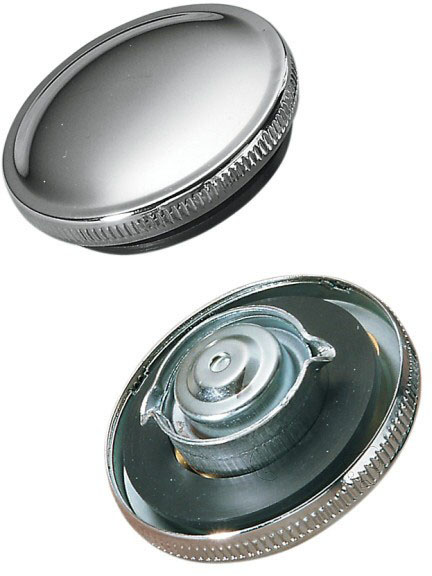 Replacement gas cap for Moto Guzzi V700, V7 Special, Ambassador, 850 GT, 850 GT California, Eldorado, 850 California Police. Fits police tank only. Drag Specialties part number DS-390130.