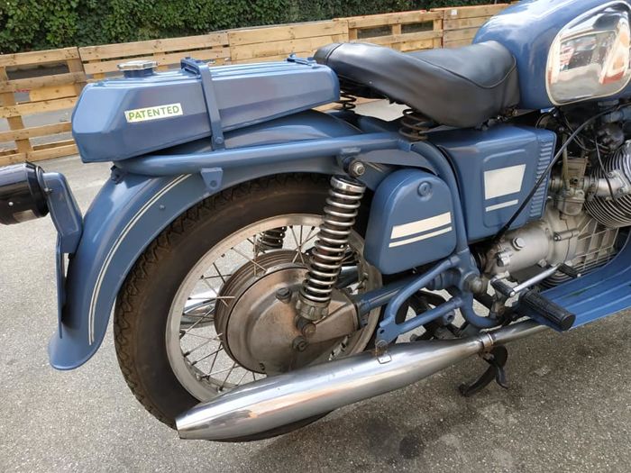 Moto Guzzi V700 with hydrostatic front wheel drive.