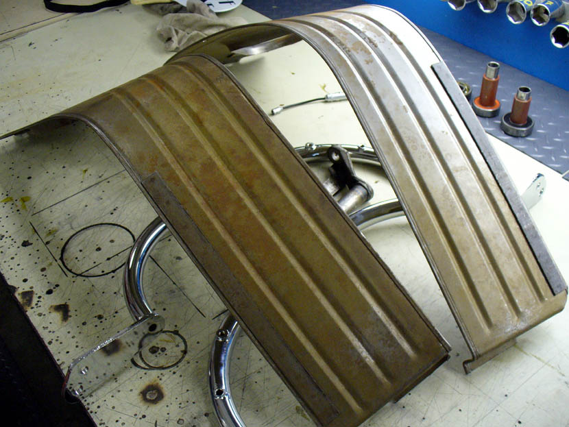 Leg shields as originally fitted to the Moto Guzzi V700.