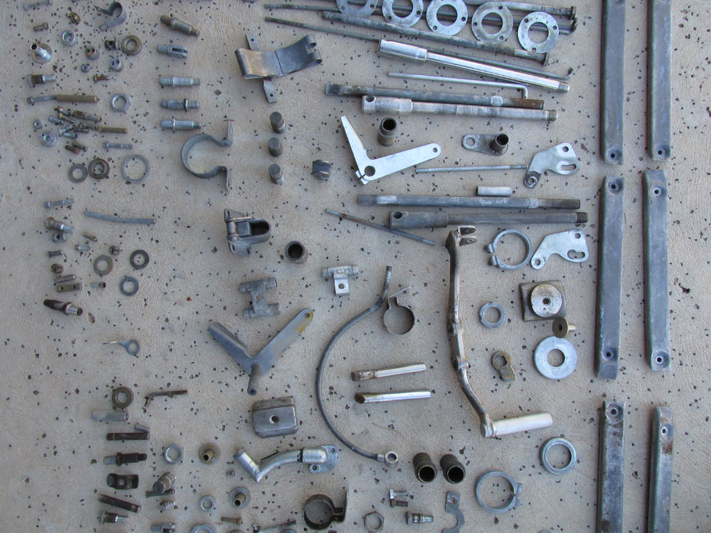 Parts to be zinc plated.