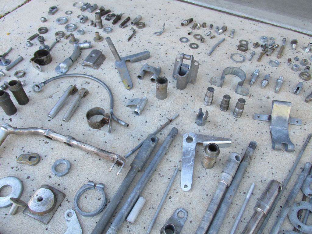 Parts to be zinc plated.