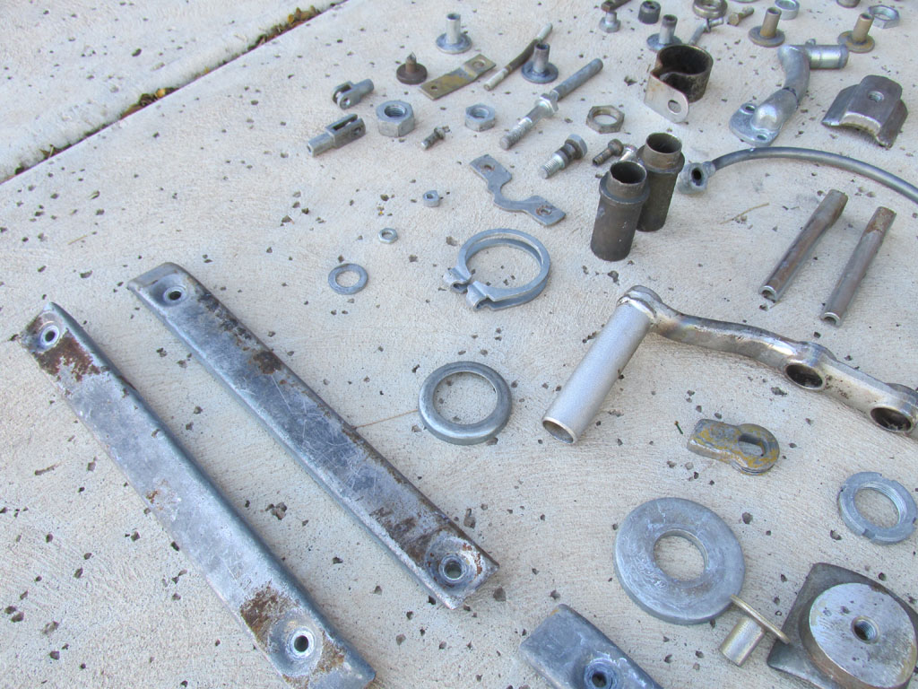 Parts to be zinc plated.