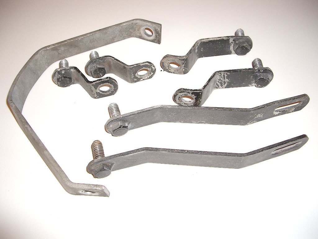 Dan Brown (DB) saddlebag brackets. Complete set of brackets for a Loop.