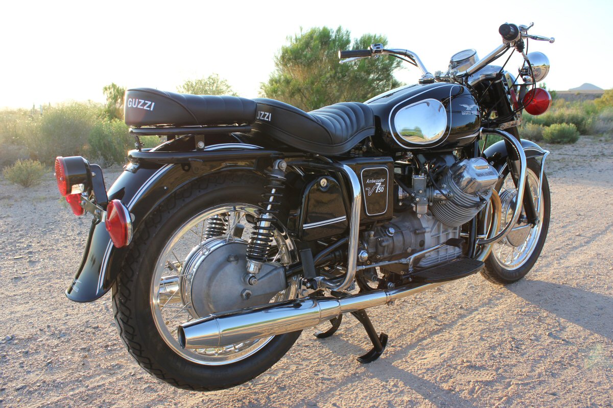 Shawn Lamb's and Jack Chew's Moto Guzzi.