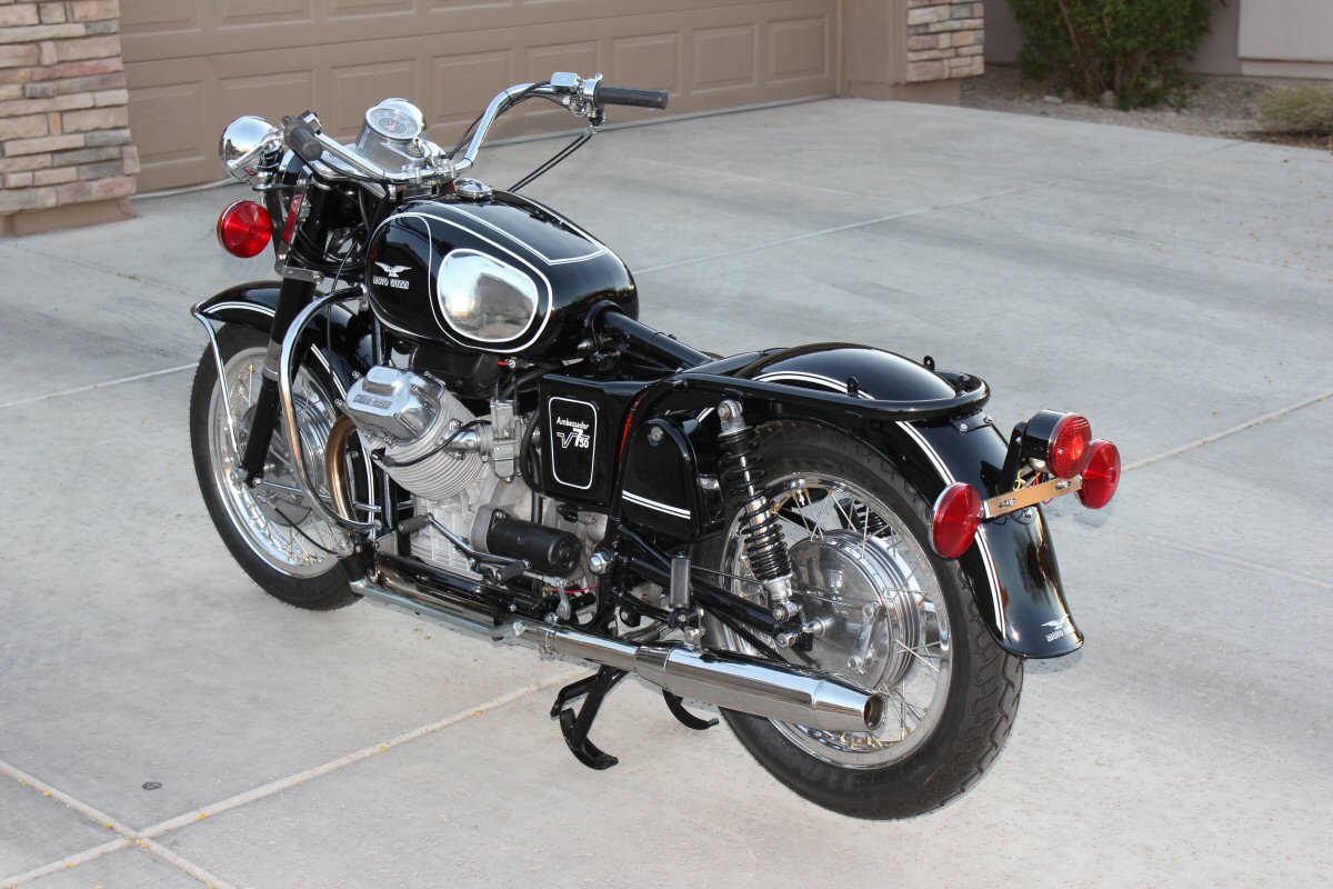 Shawn Lamb's and Jack Chew's Moto Guzzi.