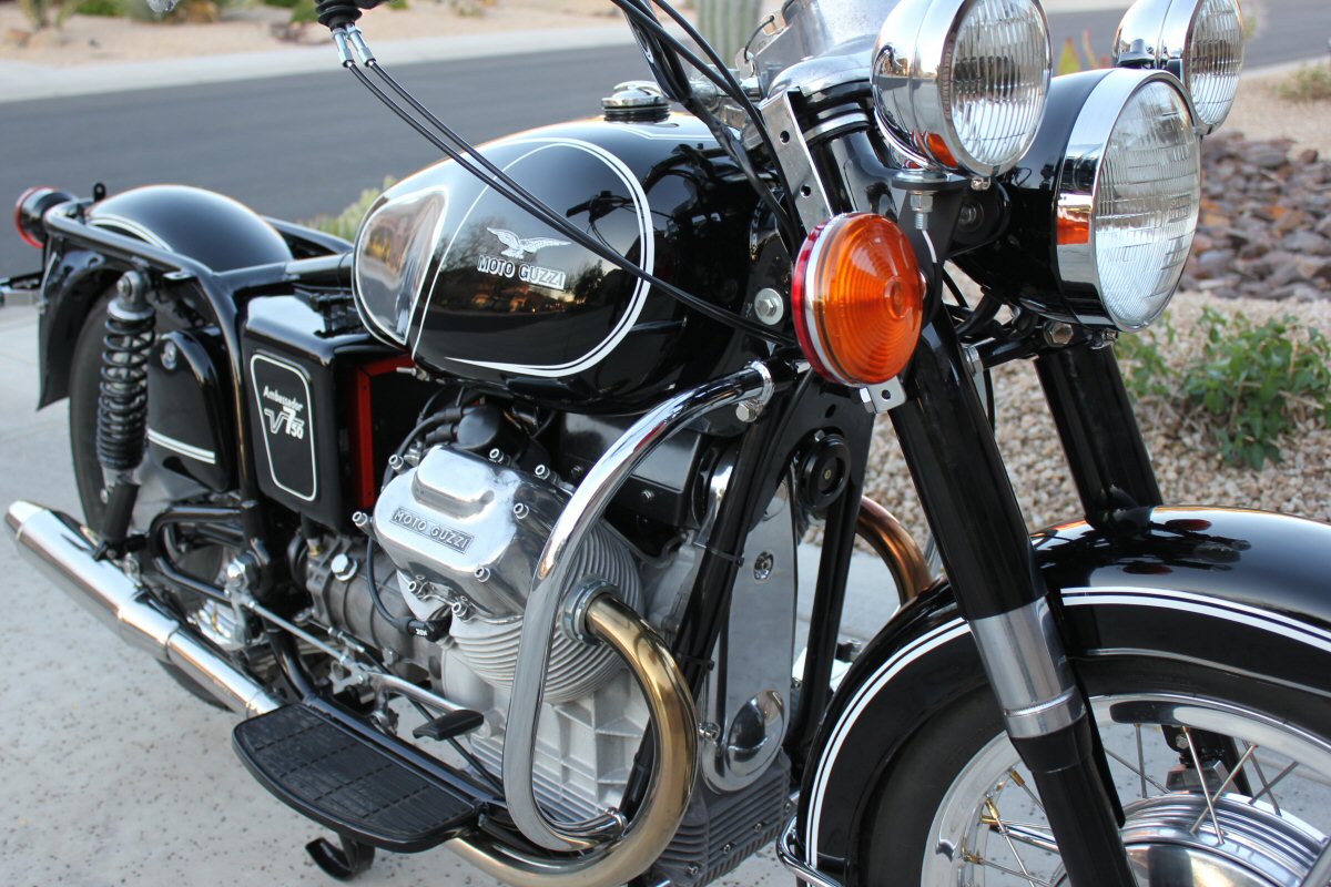 Shawn Lamb's and Jack Chew's Moto Guzzi.