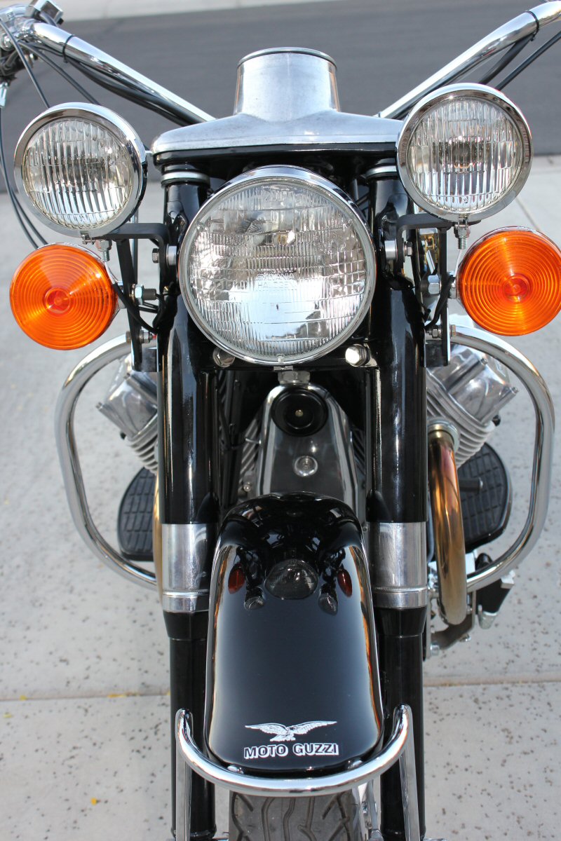 Shawn Lamb's and Jack Chew's Moto Guzzi.