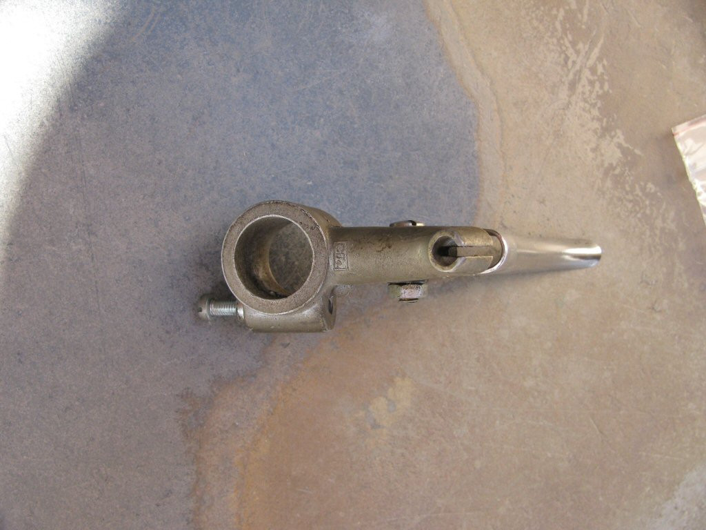 Siren lever for friction drive sirens as used on police models of the Moto Guzzi V700, V7 Special, Ambassador, 850 GT, 850 GT California, Eldorado, and 850 California Police motorcycles.