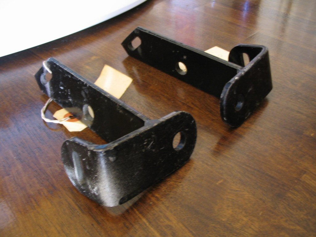 Spot light brackets as used on the Moto Guzzi 850 California Police motorcycle (MG# 13751340 and MG# 13751440).