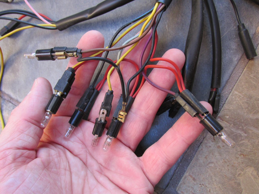 Dash wiring for a 1985 Moto Guzzi Le Mans 1000 (MG# 28747261).