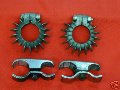 Exhaust nuts and clamps and cooling fins, Moto Guzzi photo archive of parts