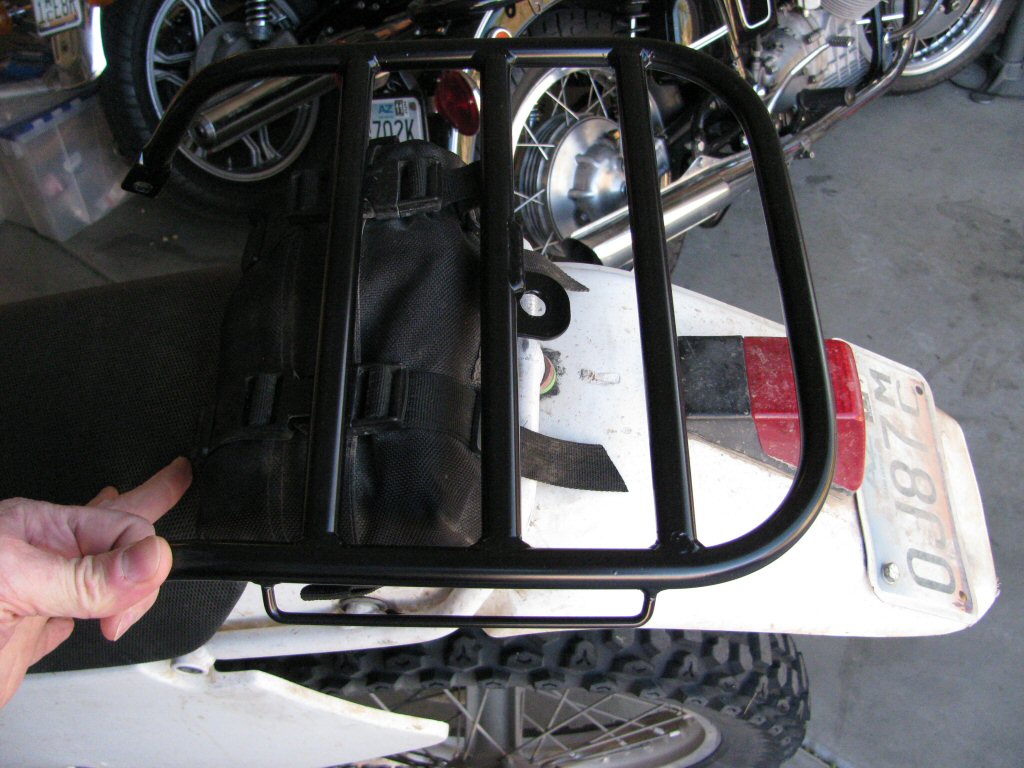 Fitting a ManRacks DR350 luggage rack to my 1993 Suzuki DR350.