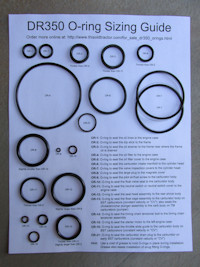 O-ring kit to fit the Suzuki DR350
