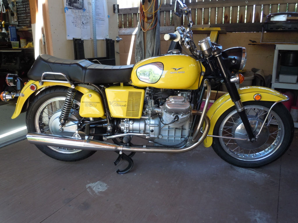 Paul Davis restored his lovely 1972 Moto Guzzi Eldorado, complete with my wiring harnesses.