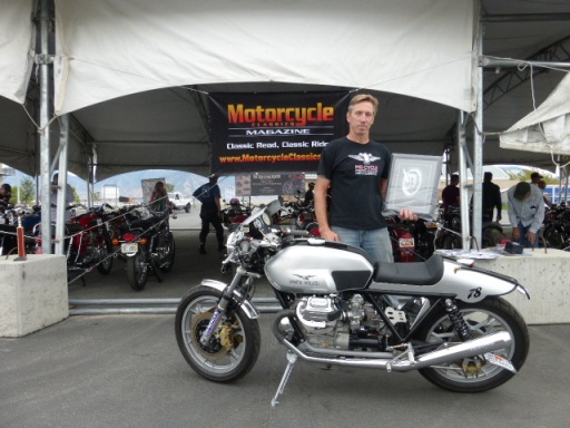 Eric won Motorcycle Classics Bonneville GP 2013 Best Moto Guzzi