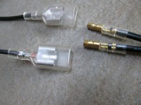 Special connectors accept male bullet terminals.