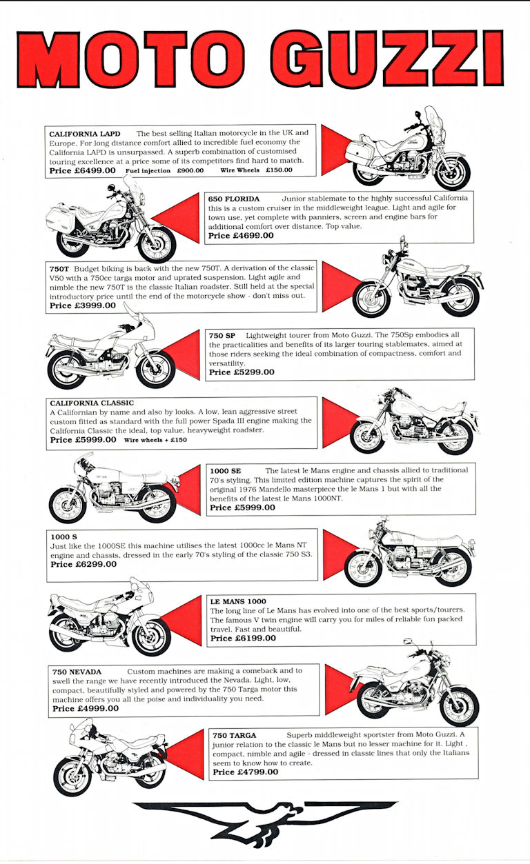 Moto Guzzi advertisement: Moto Guzzi 750 T