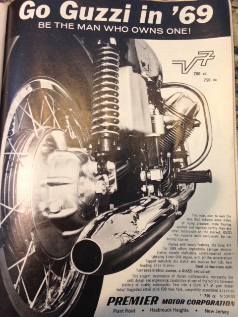 Moto Guzzi advertisement: Go Guzzi in 69