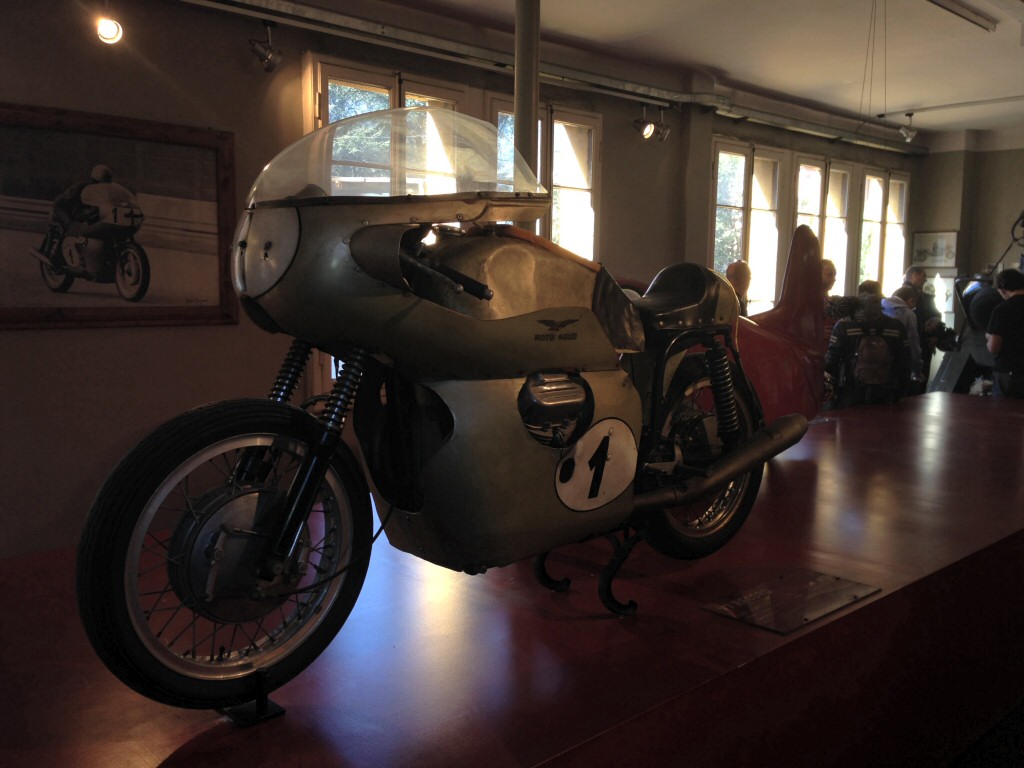 World Record breaking Ambassador. Photo taken at the Moto Guzzi factory museum.