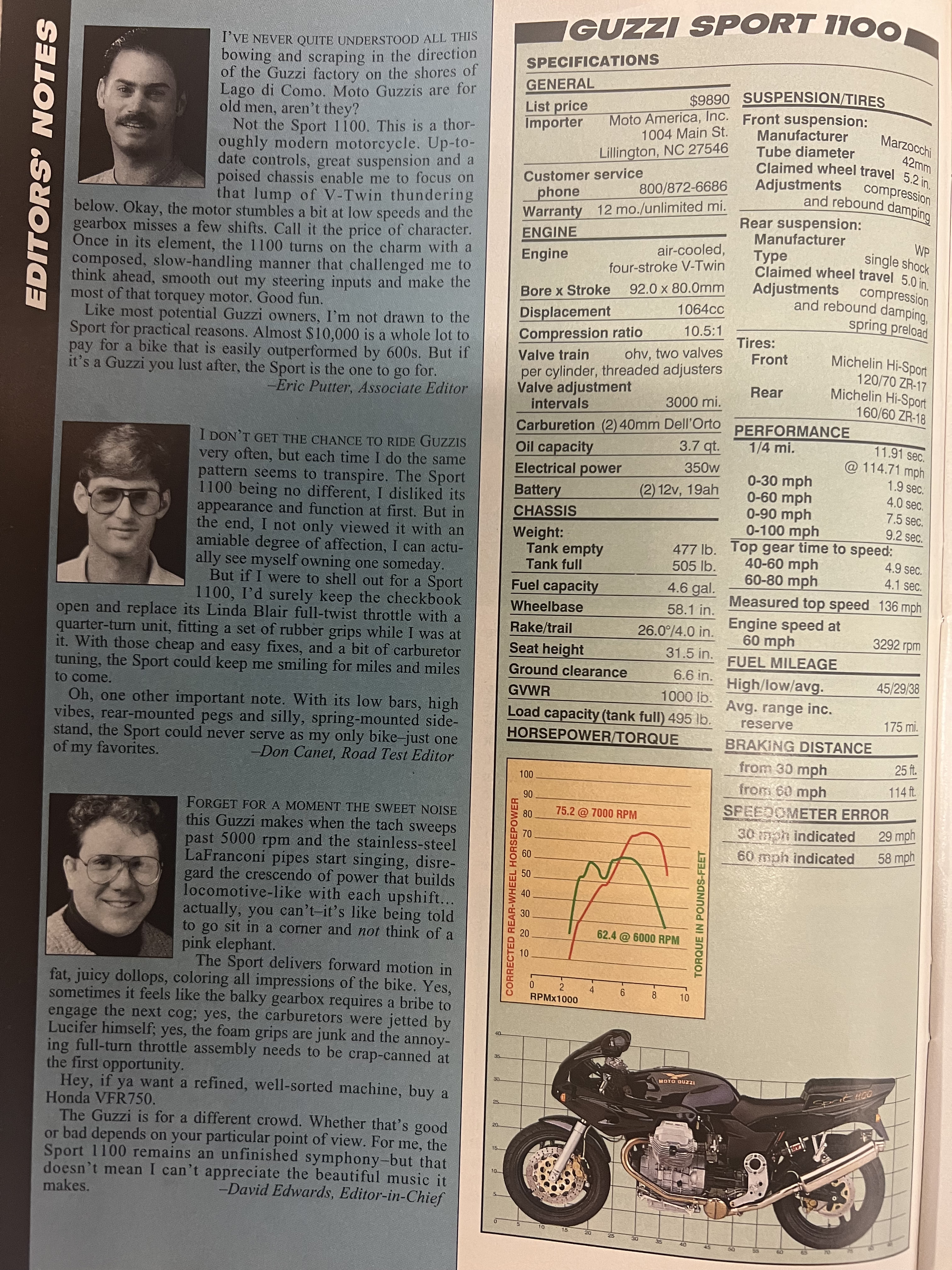 Article - Cycle World (1995 December) Moto Guzzi Sport 1100