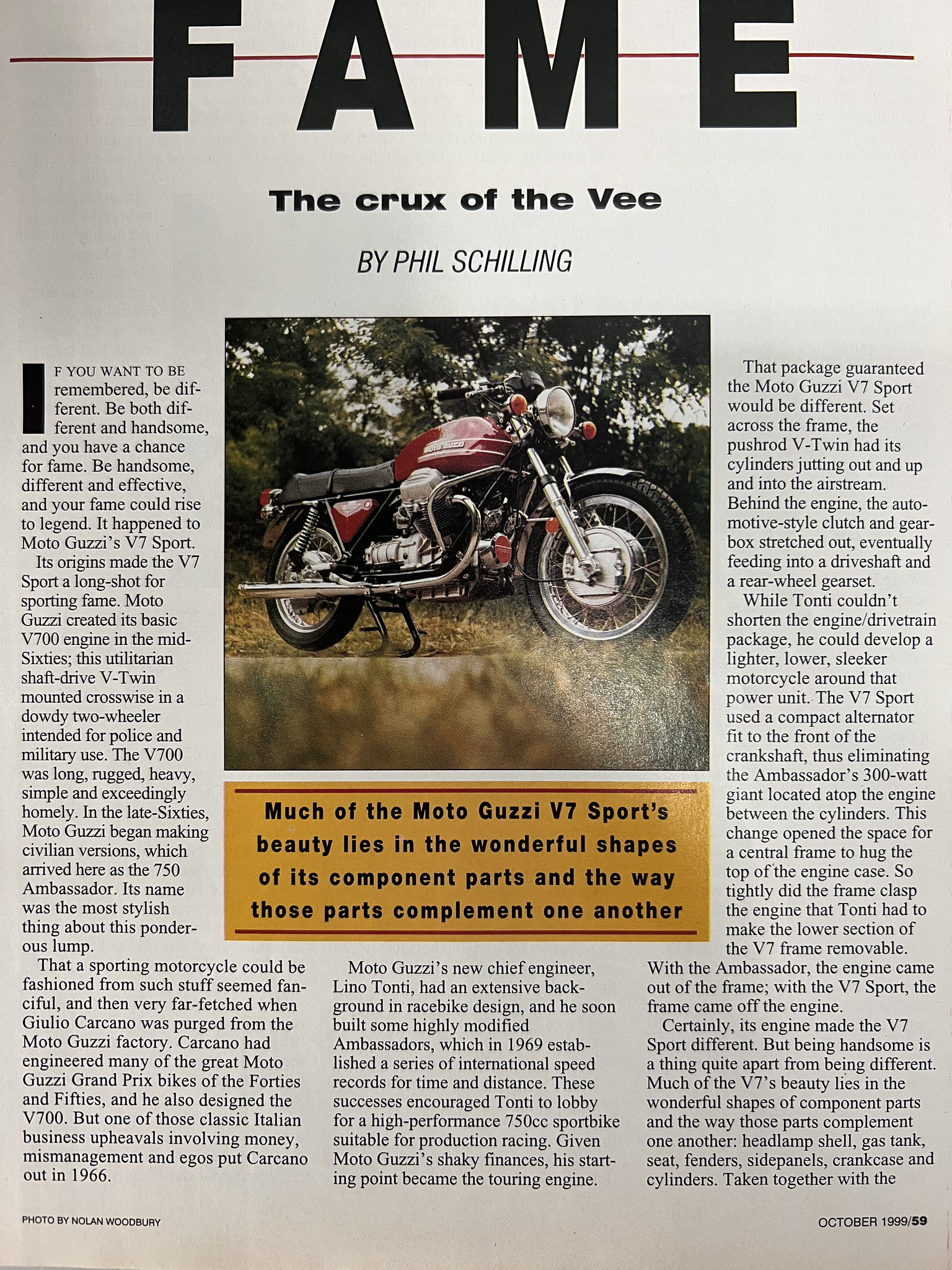 Article - Cycle World (1999 October) The Crux of the Vee