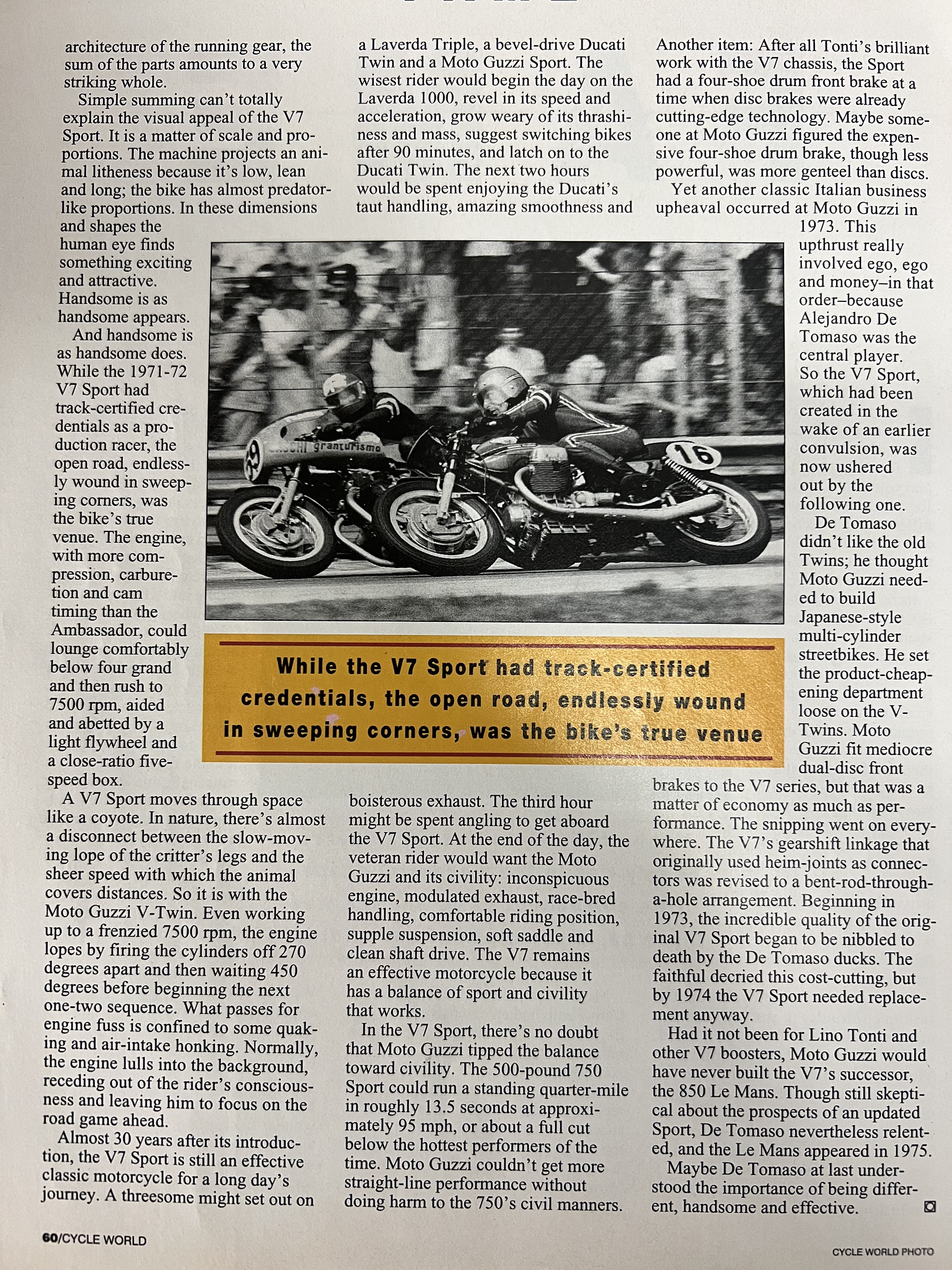 Article - Cycle World (1999 October) The Crux of the Vee