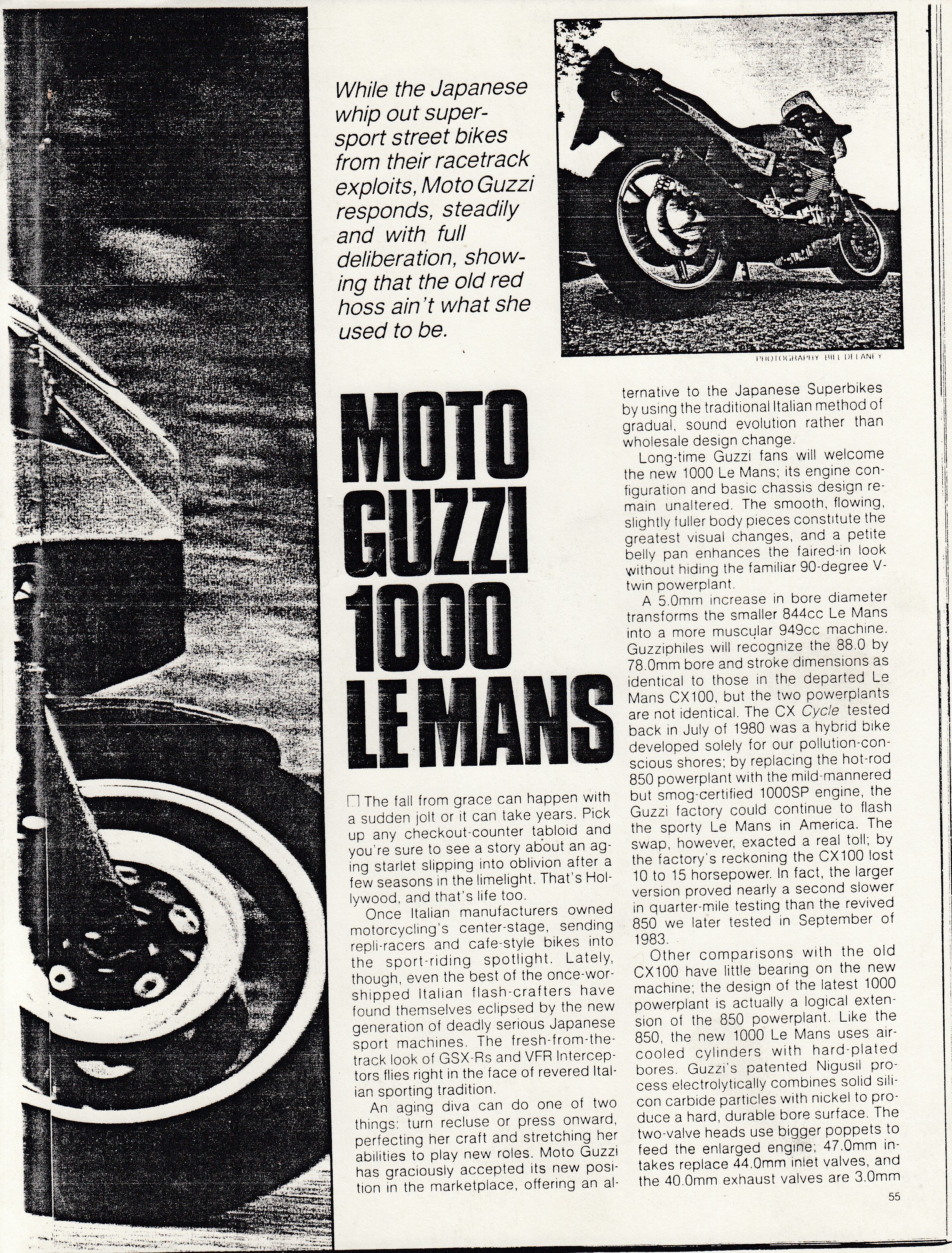 Article - Cycle (1986 March) Moto Guzzi Le Mans 1000 (with a sidebar about Dr. John Wittner)