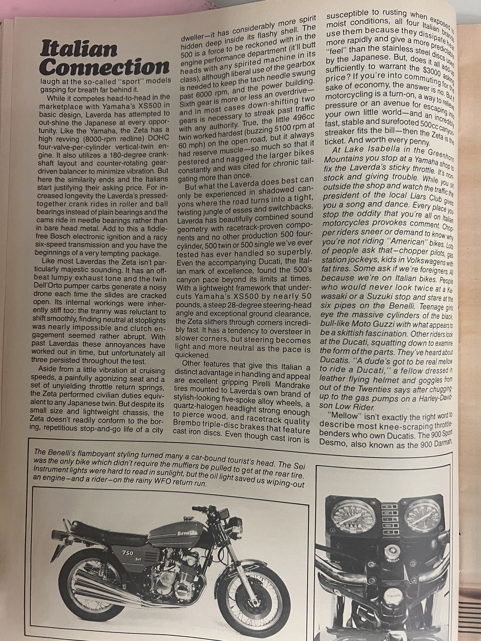 Article - Motorcyclist (1978 December) Four Americans Take a Look At Four Italians