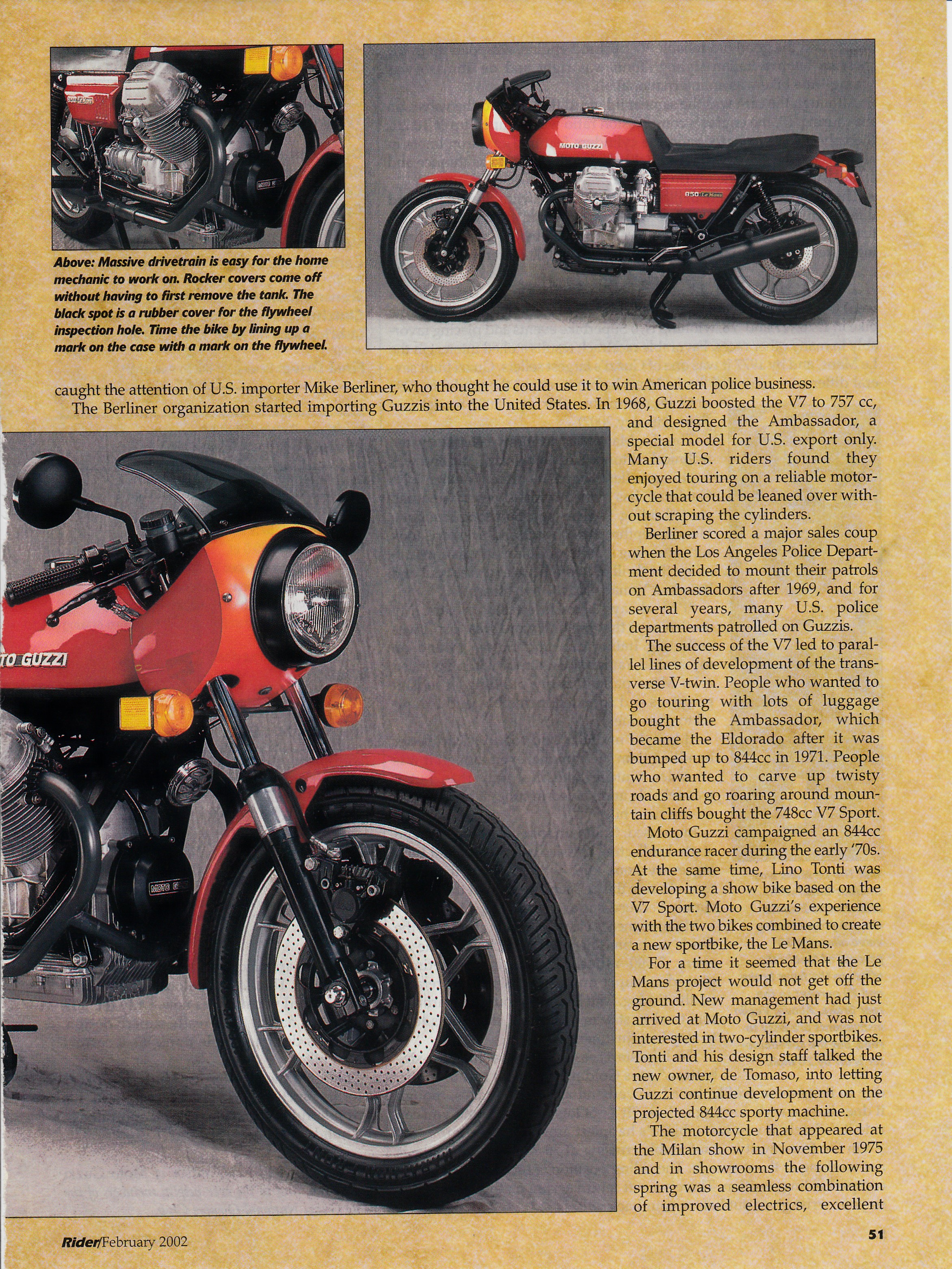 Article - Rider (2002 February) Moto Guzzi Le Mans - A practical Italian sportbike?