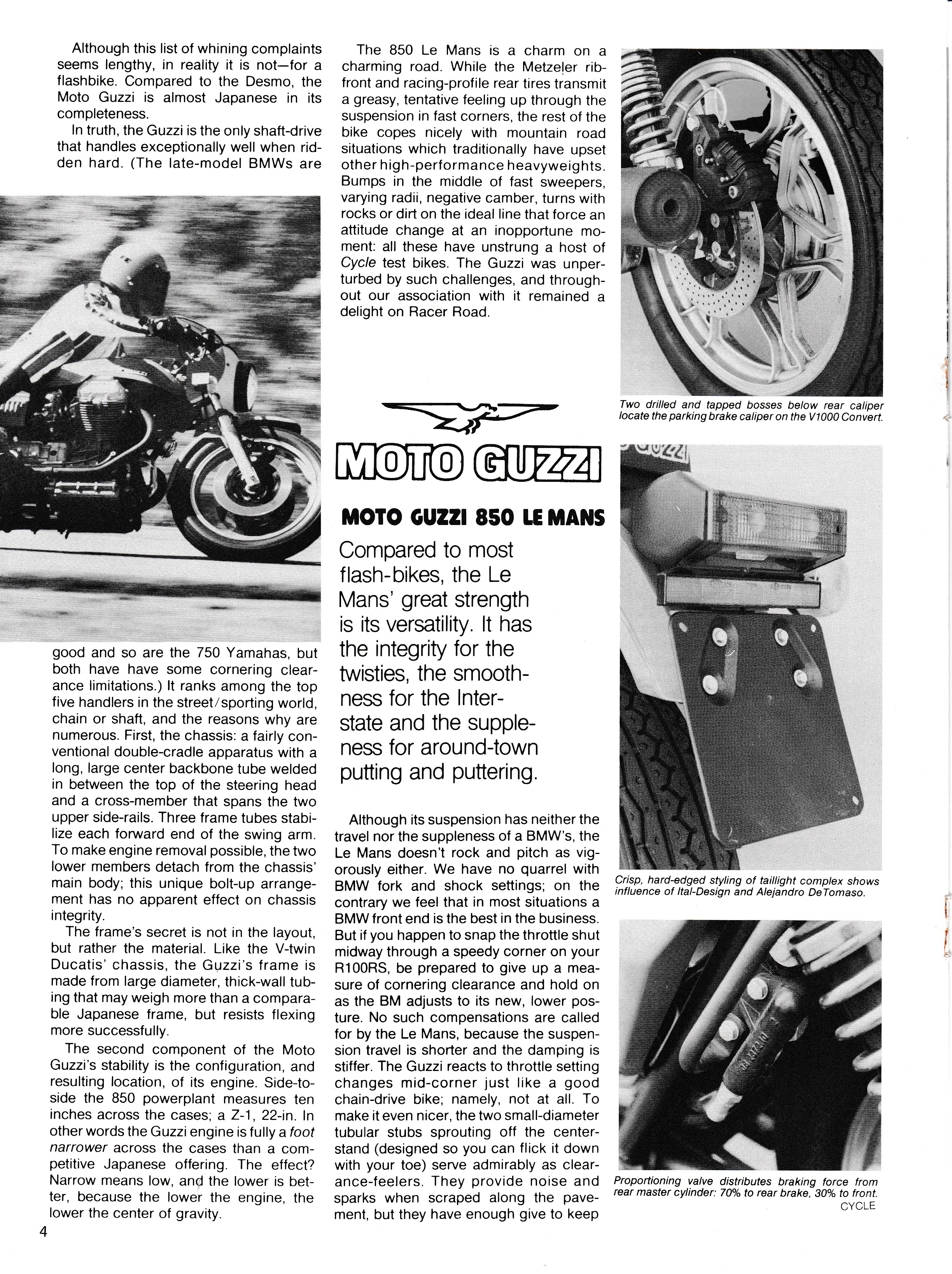 Article - Cycle (1977 August) Moto Guzzi 850 Le Mans - A flash bike for the thinking man