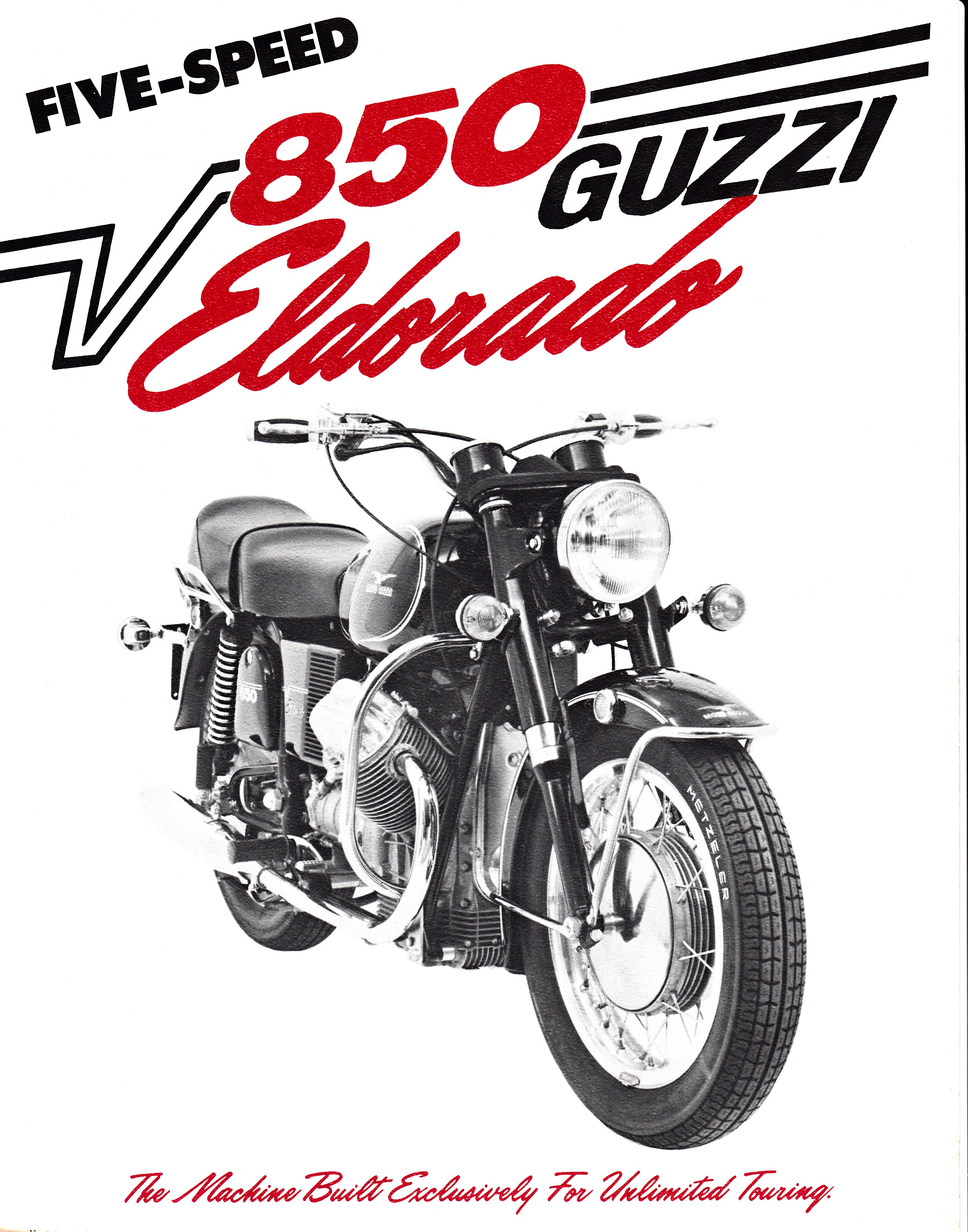 Moto Guzzi Eldorado Factory Brochure, Page 1 of 4.