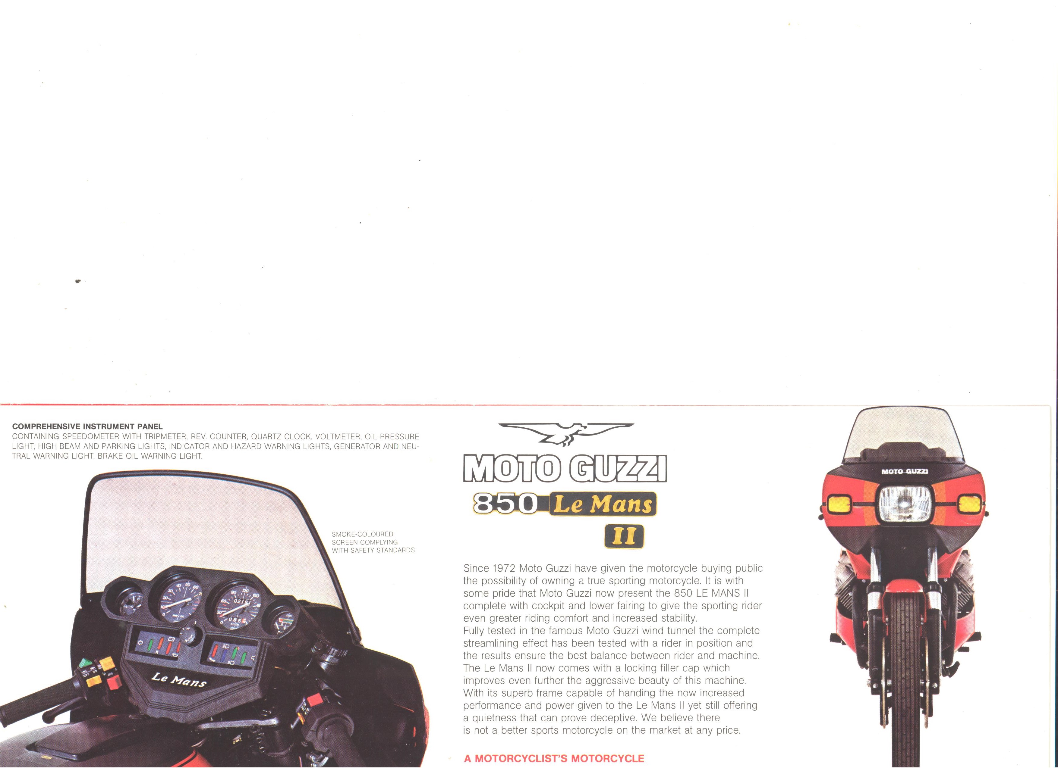 Moto Guzzi factory brochure: 850 Le Mans II