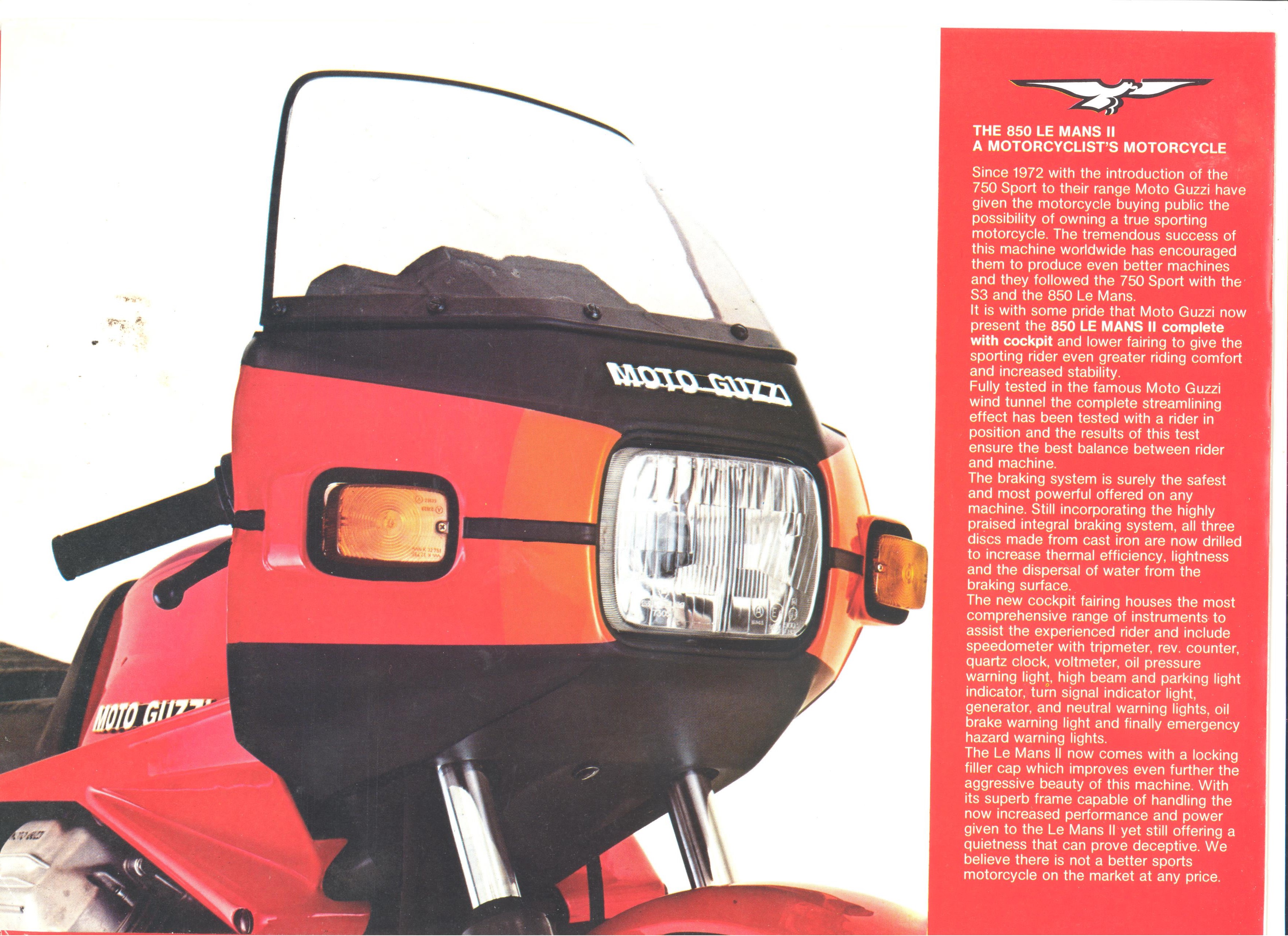 Moto Guzzi factory brochure: 850 Le Mans II