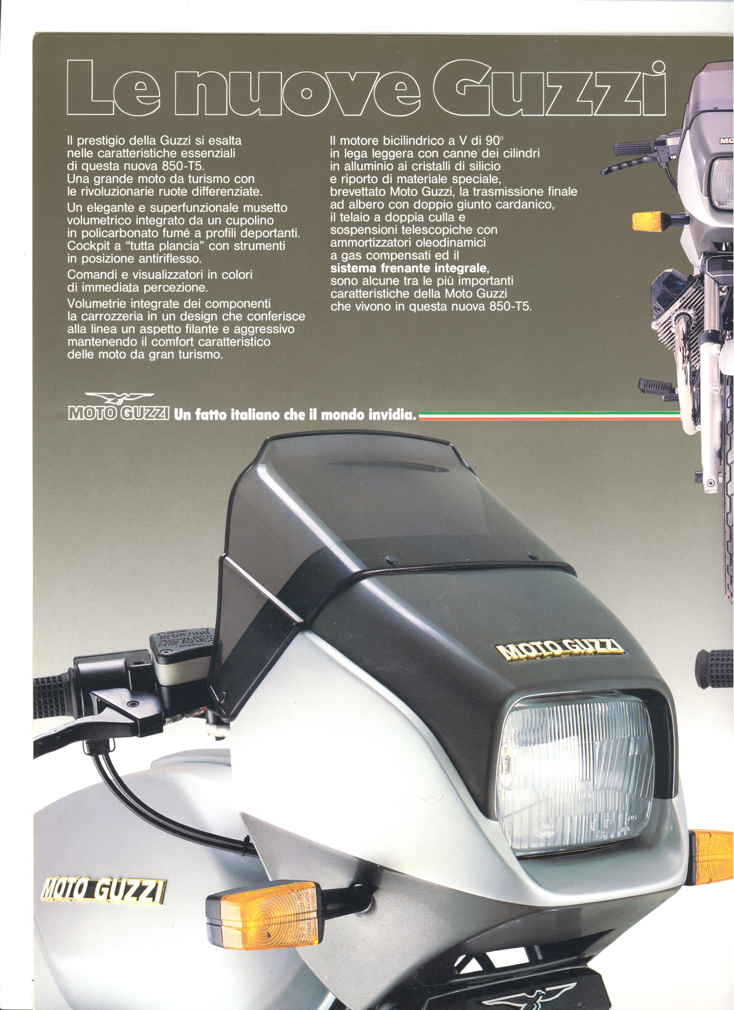 Moto Guzzi factory brochure: 850 T5