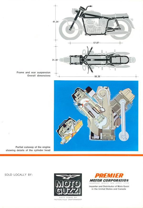 Moto Guzzi Ambassador Factory Brochure, Page 5 of 6.
