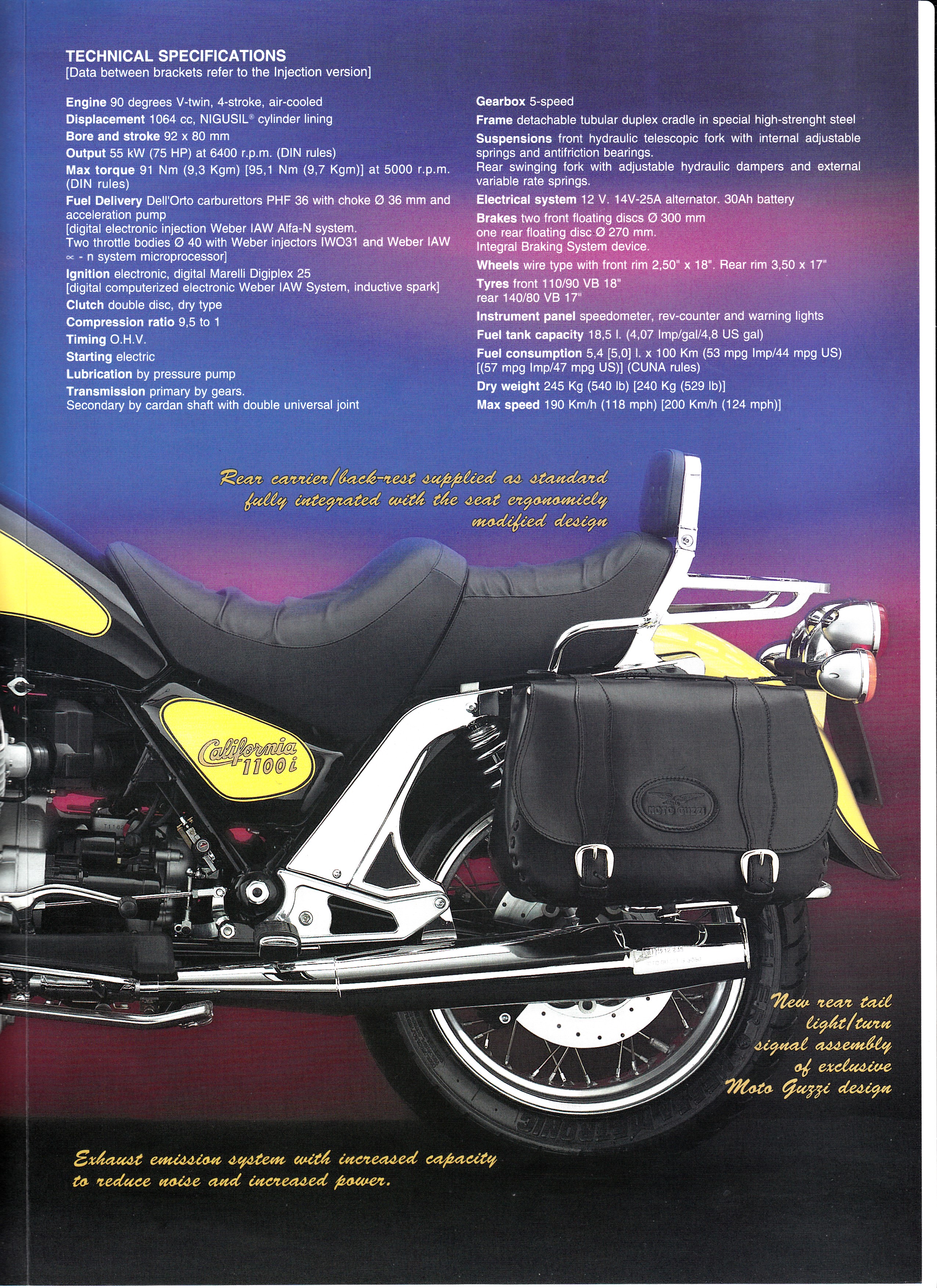 Moto Guzzi factory brochure: California 1100