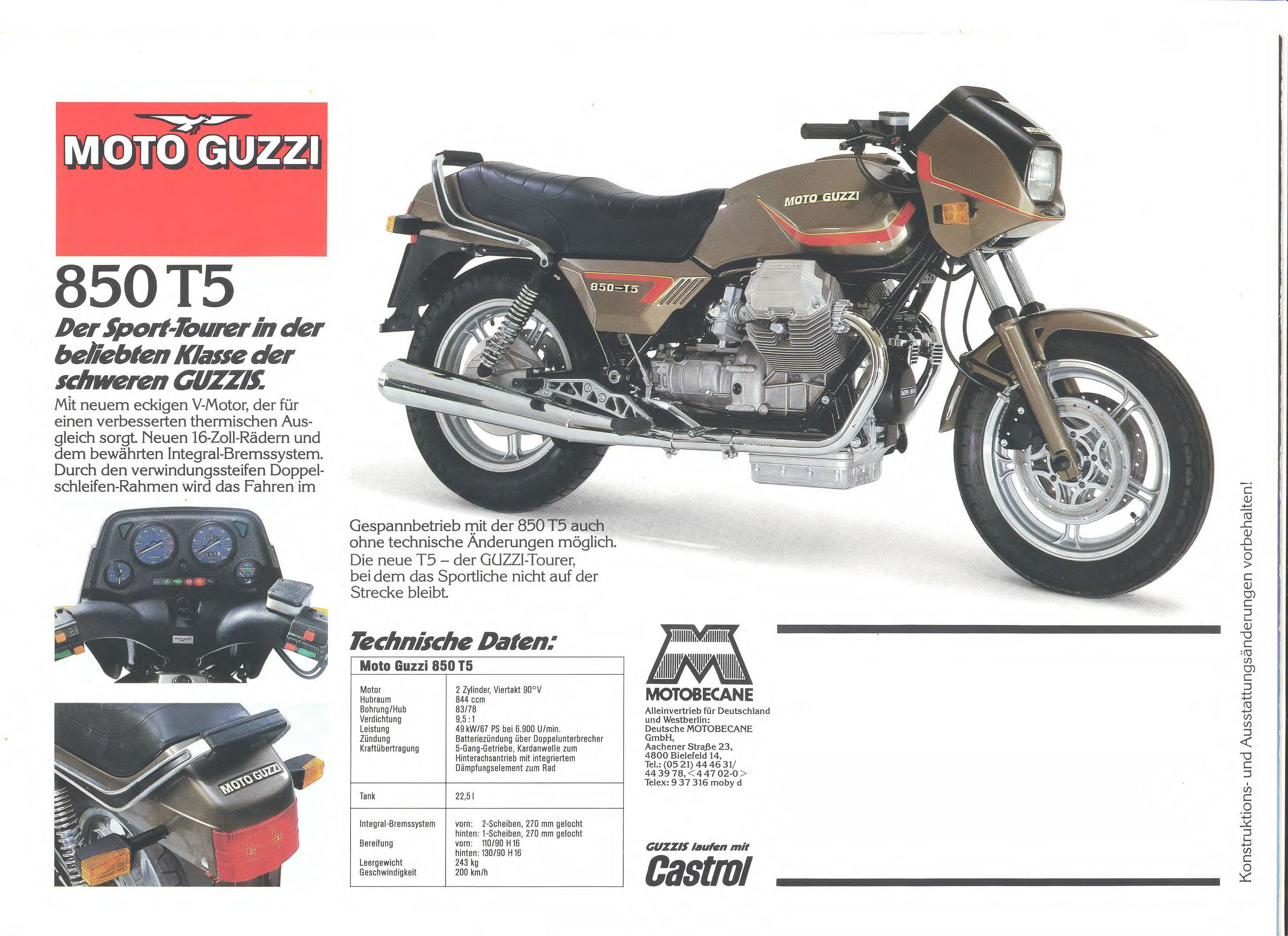 Moto Guzzi factory brochure: California II - 850 T5