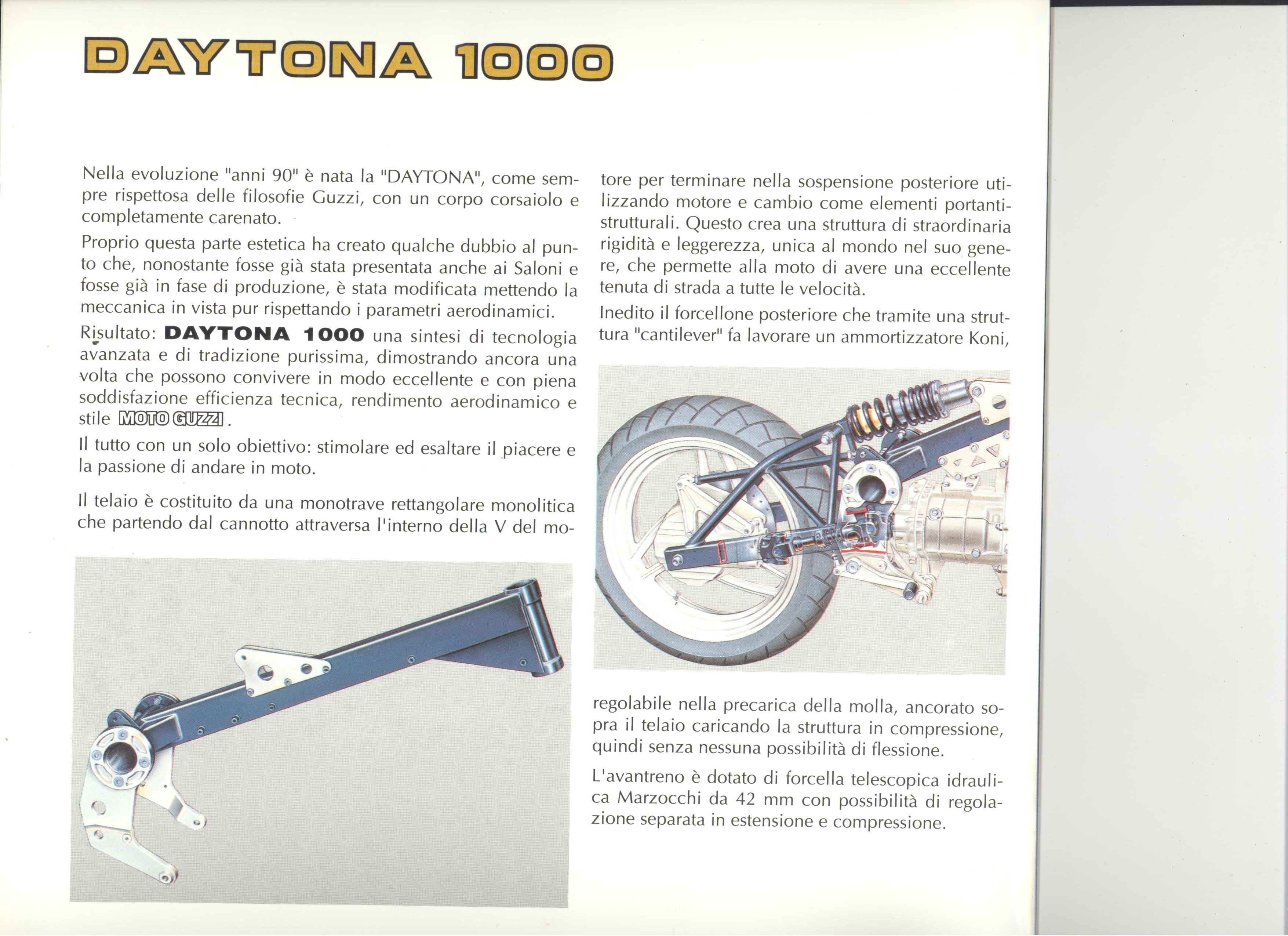 Moto Guzzi factory brochure: Daytona 1000