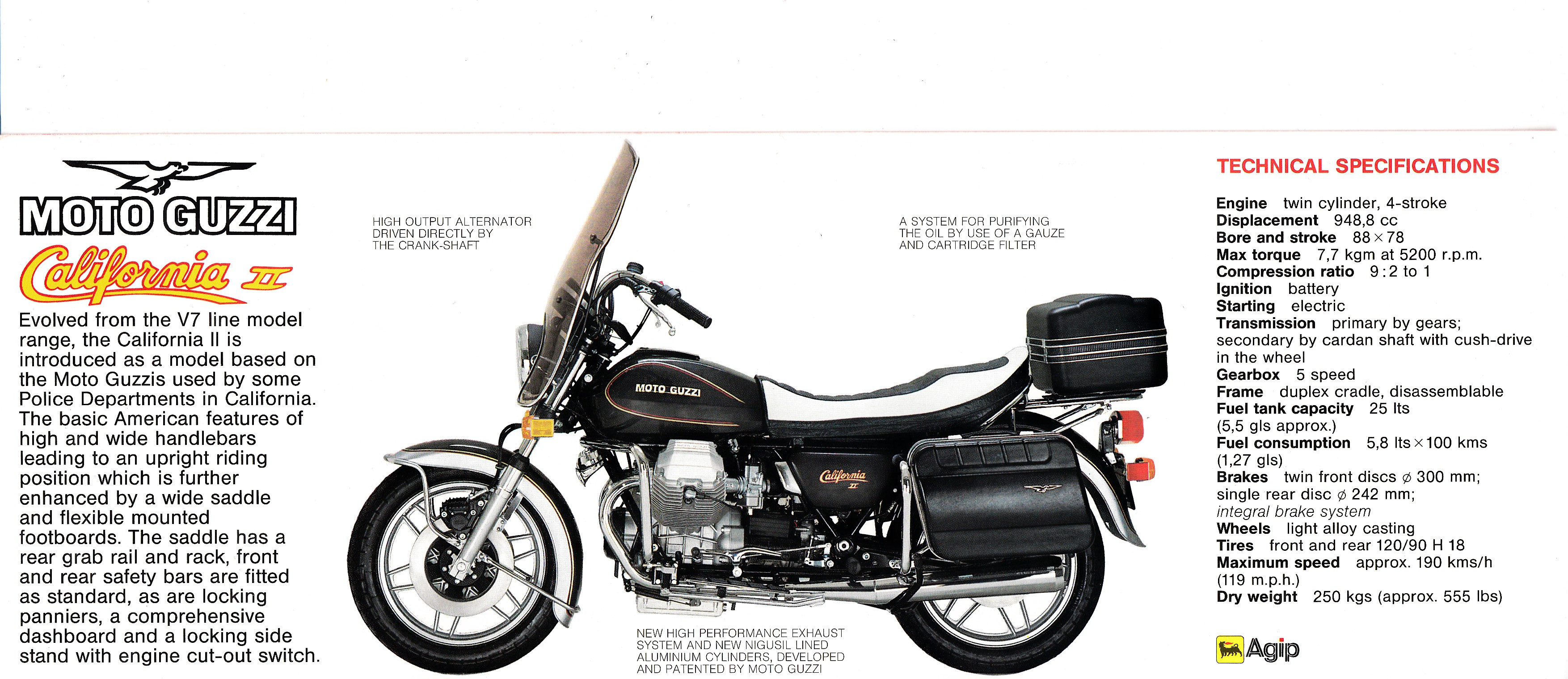 Brochure - Moto Guzzi California II (folded style brochure)