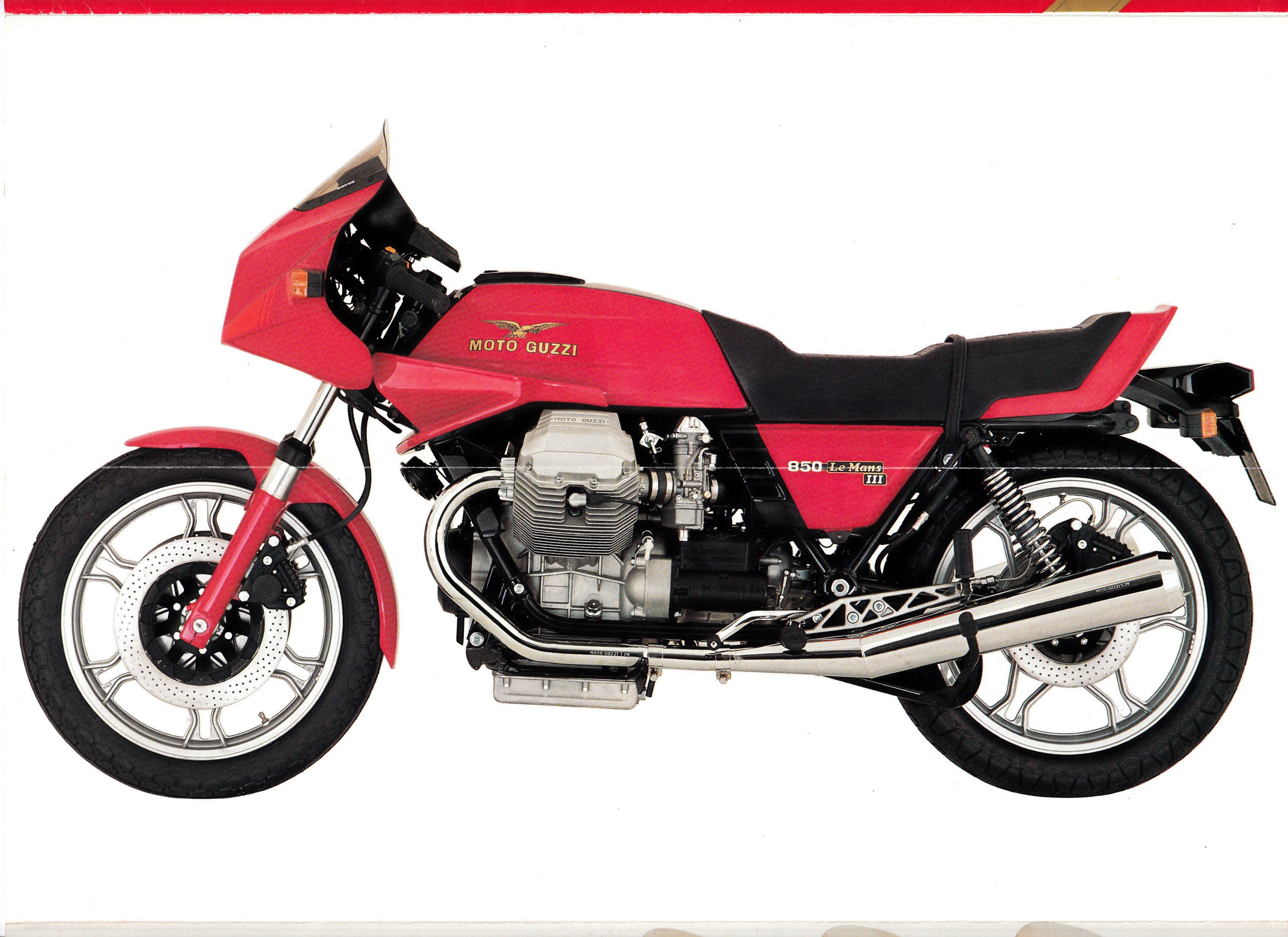 Brochure - Moto Guzzi 850 Le Mans III (folded style brochure)