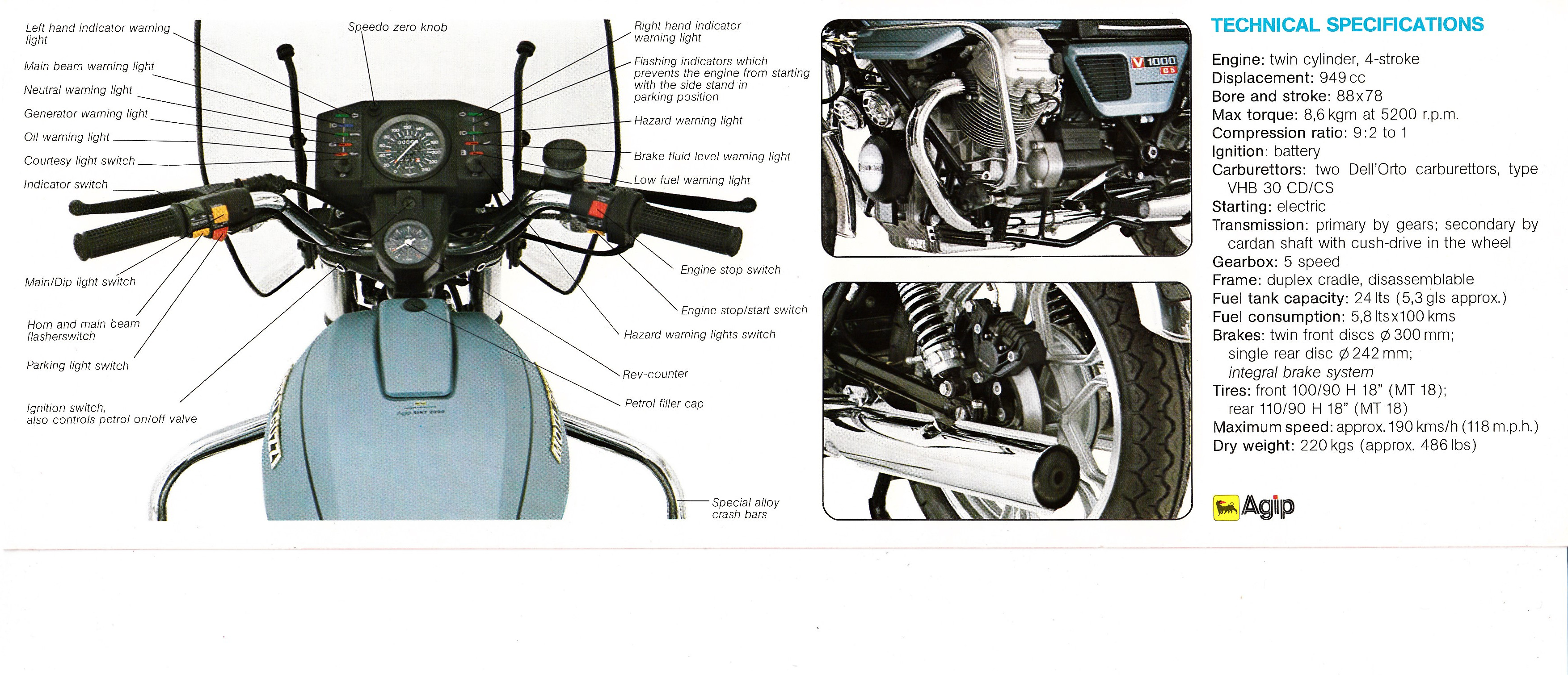 Brochure - Moto Guzzi V1000 G5 (folded style brochure)
