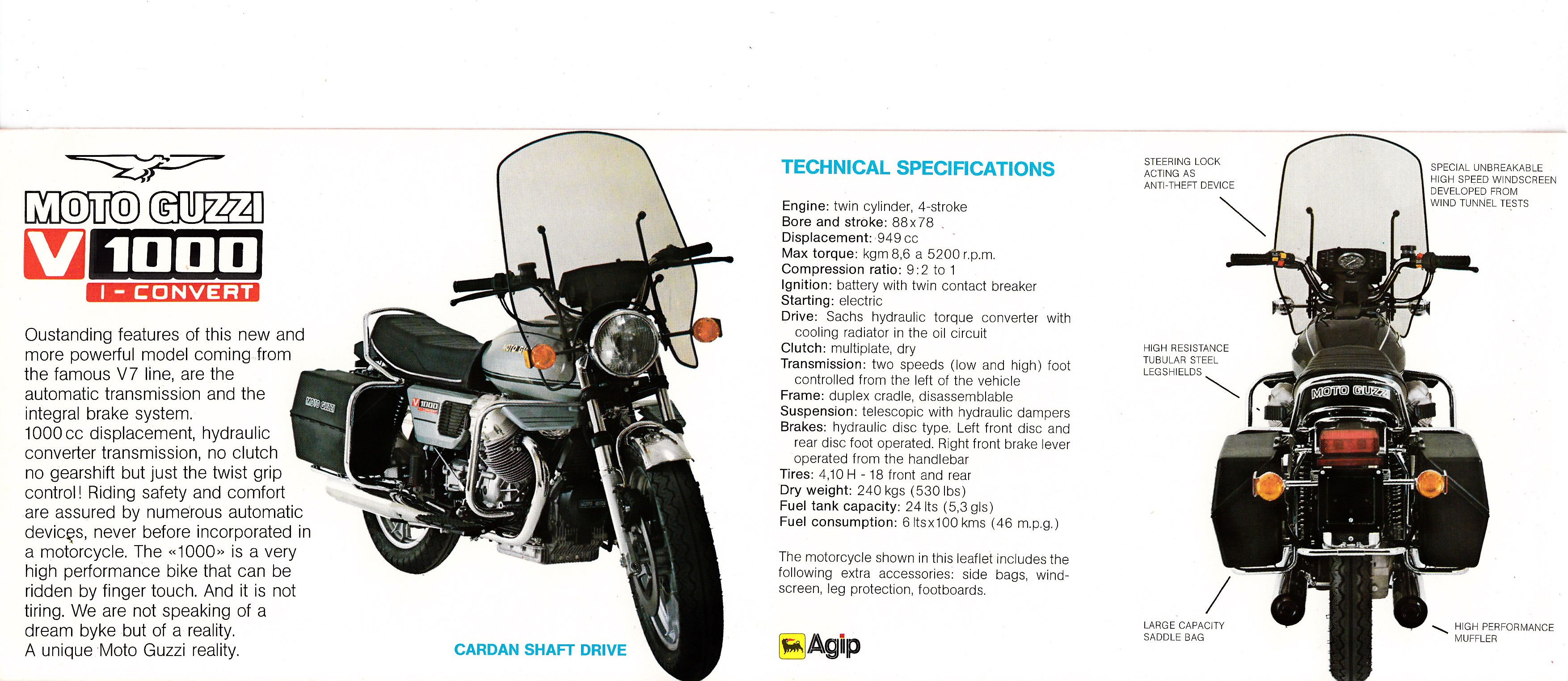 Brochure - Moto Guzzi V1000 I-Convert (folded style brochure)