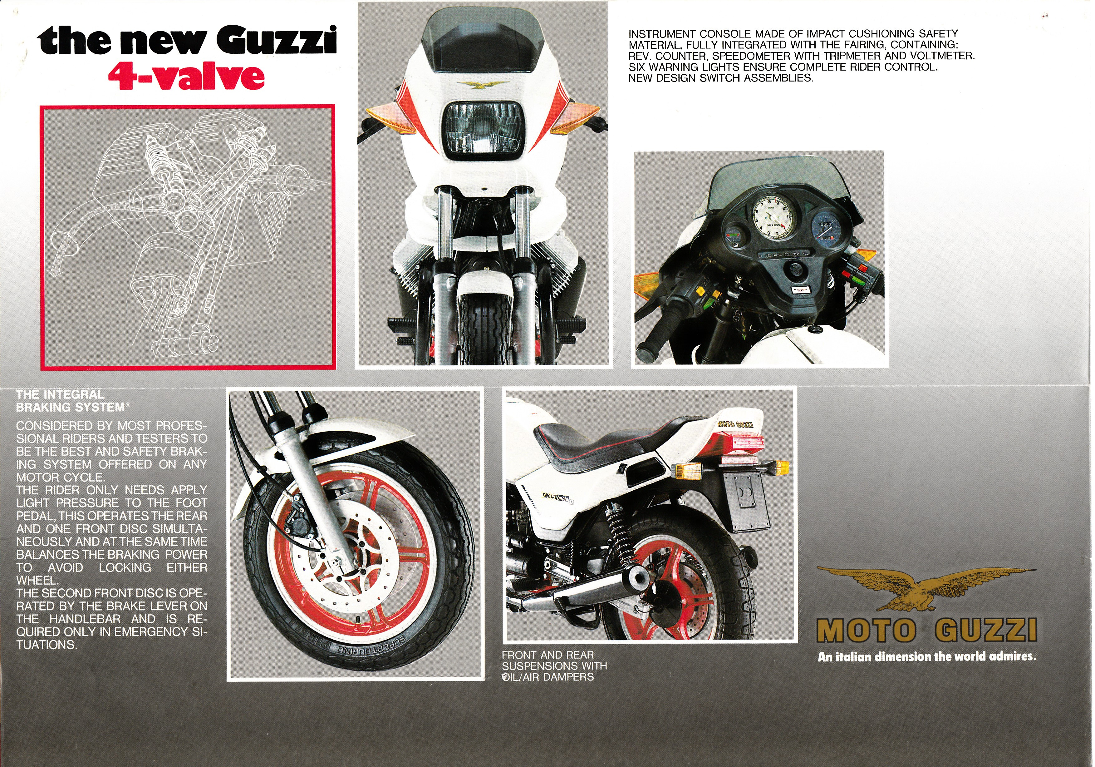 Brochure - Moto Guzzi V35 Imola and II V50 Monza II (folded style brochure)